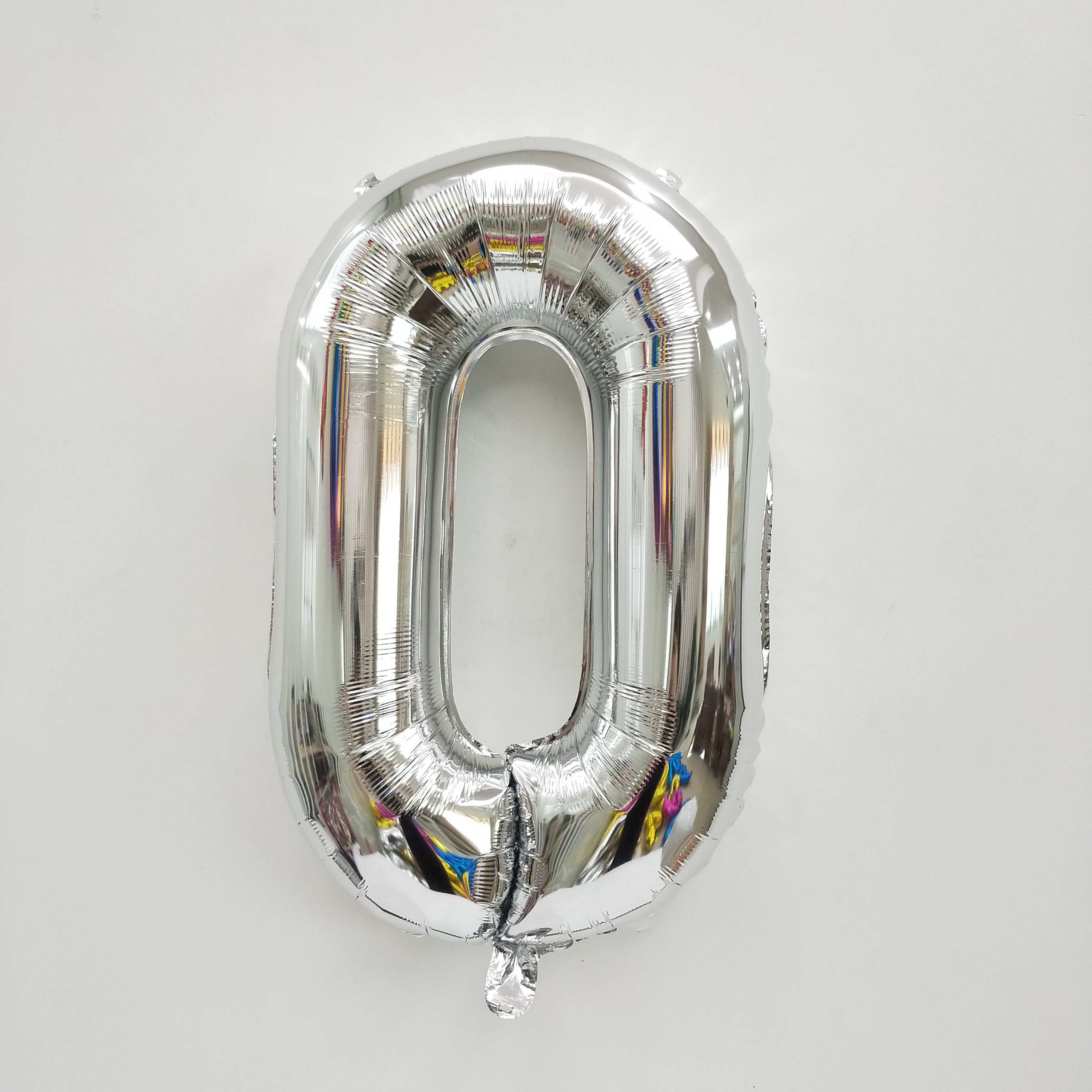Silver Digit Foil Balloon No. 0 to 9