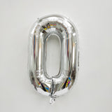 Silver Digit Foil Balloon No. 0 to 9