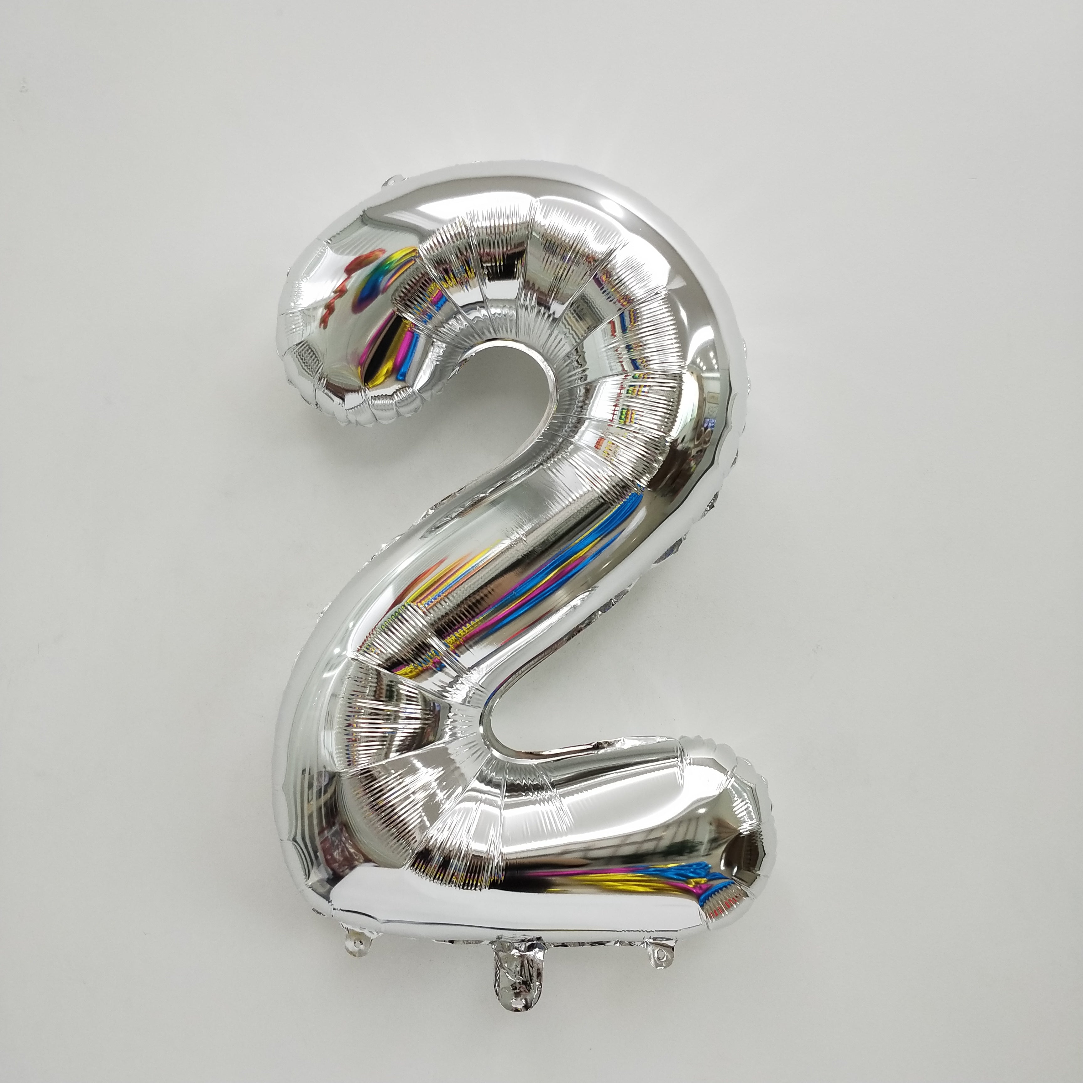 Silver Digit Foil Balloon No. 0 to 9