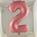 Pink Digit Foil Balloon No. 0 to 9