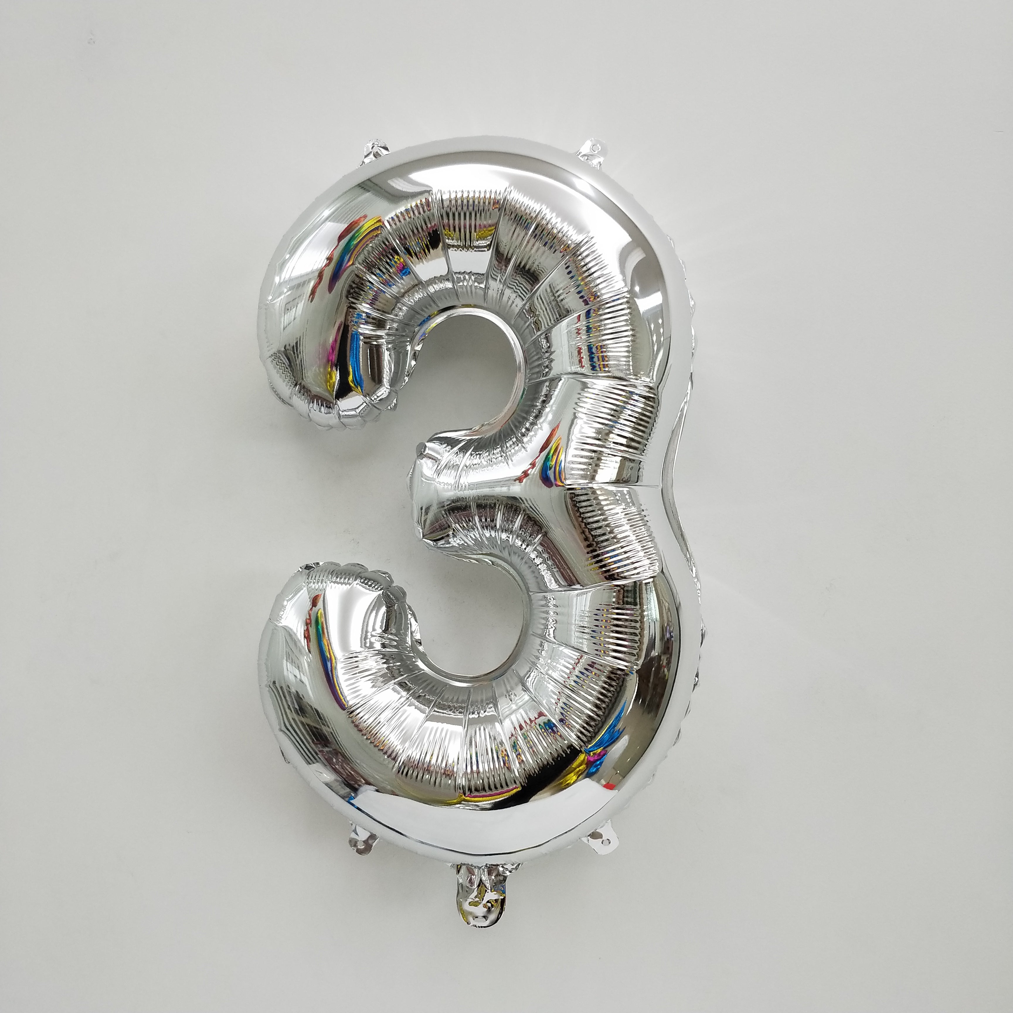 Silver Digit Foil Balloon No. 0 to 9
