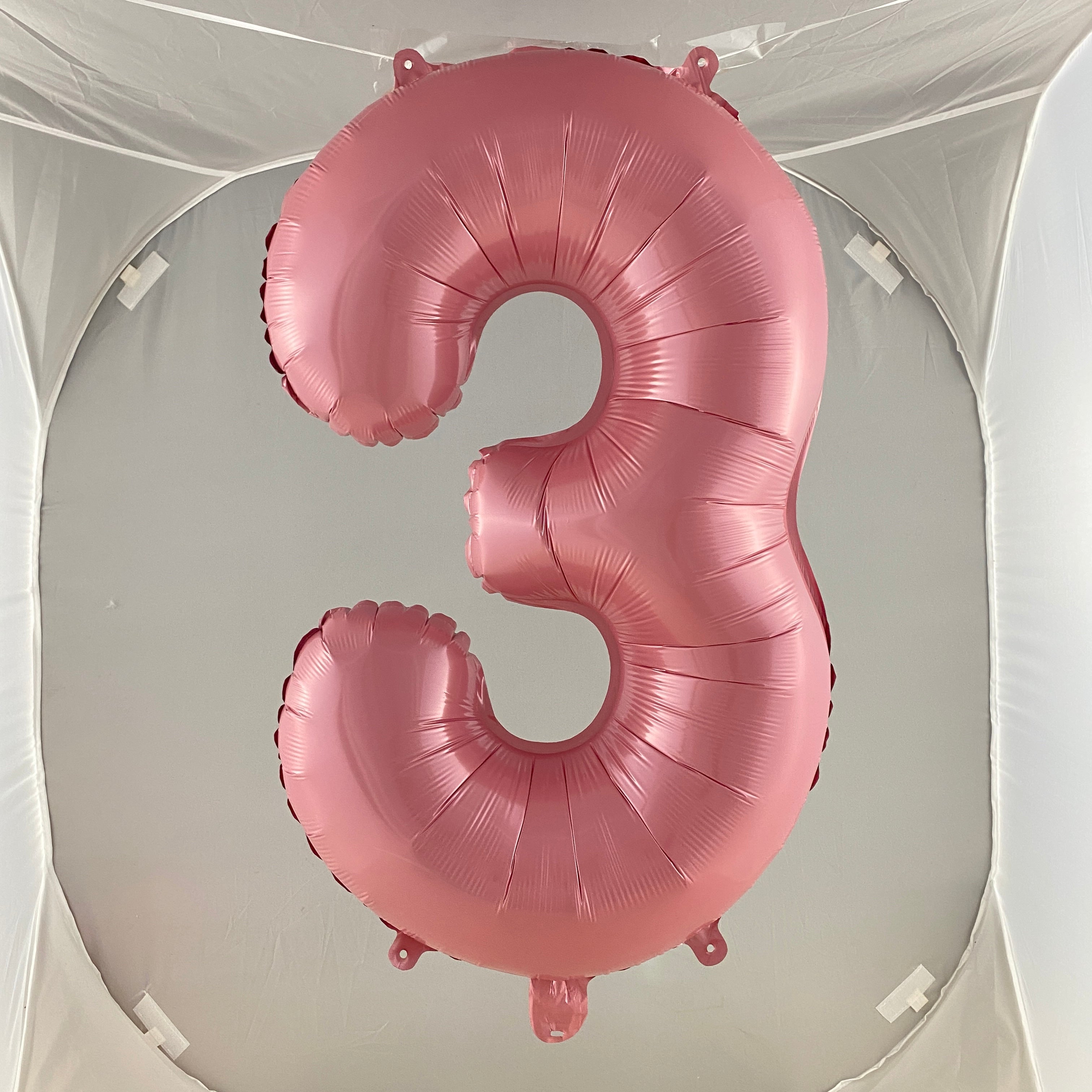 Pink Digit Foil Balloon No. 0 to 9