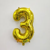 Gold Digit Foil Balloon No. 0 to 9