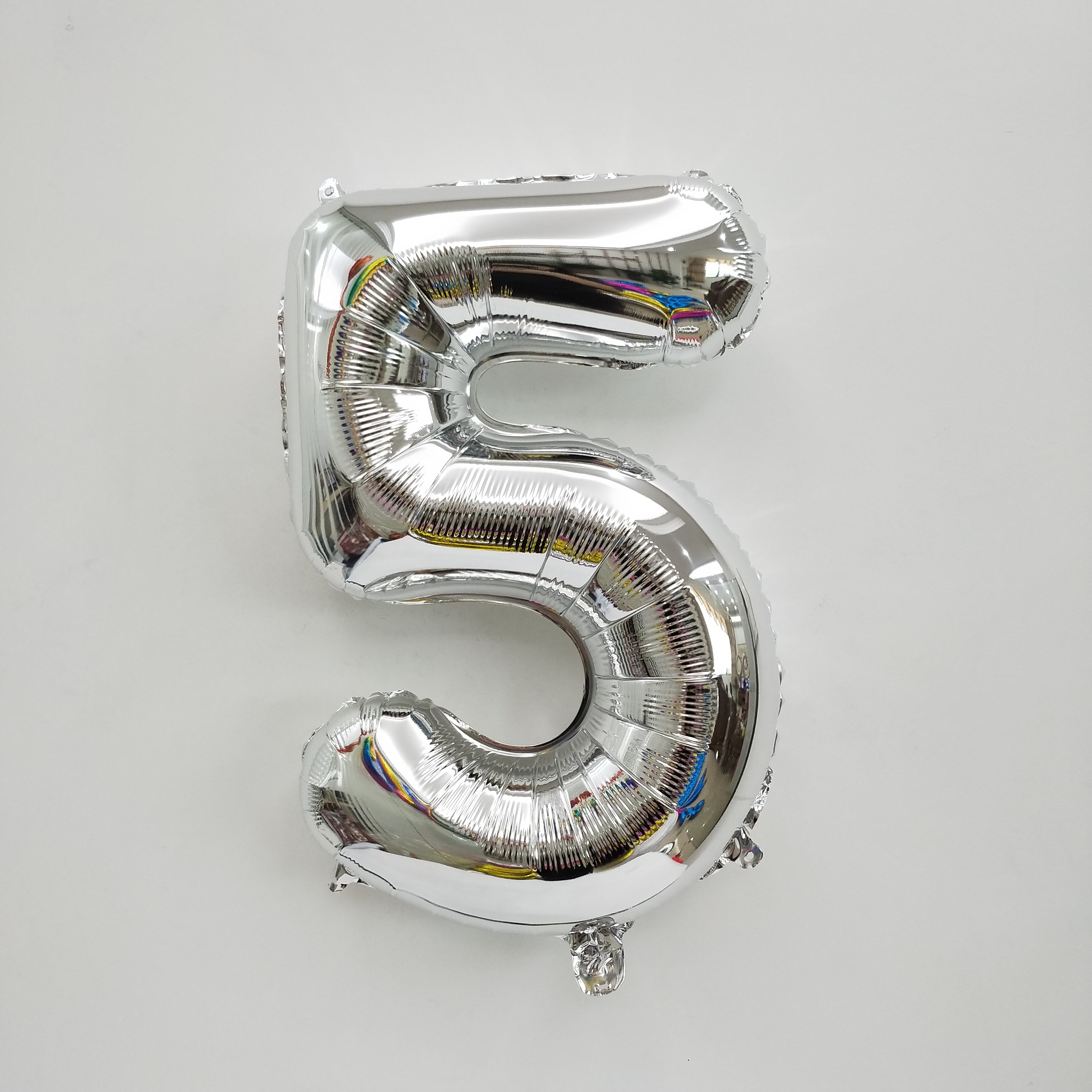 Silver Digit Foil Balloon No. 0 to 9
