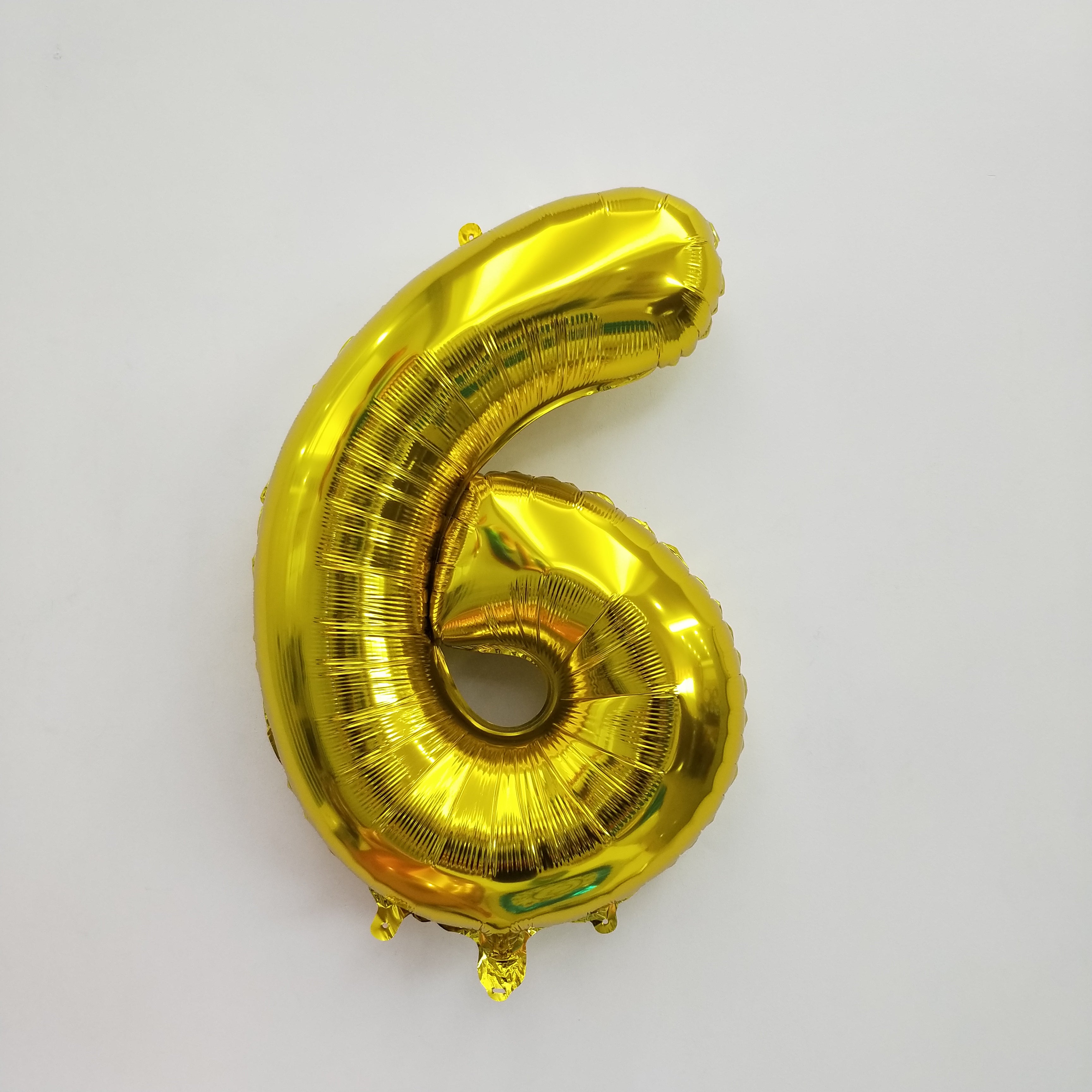 Gold Digit Foil Balloon No. 0 to 9