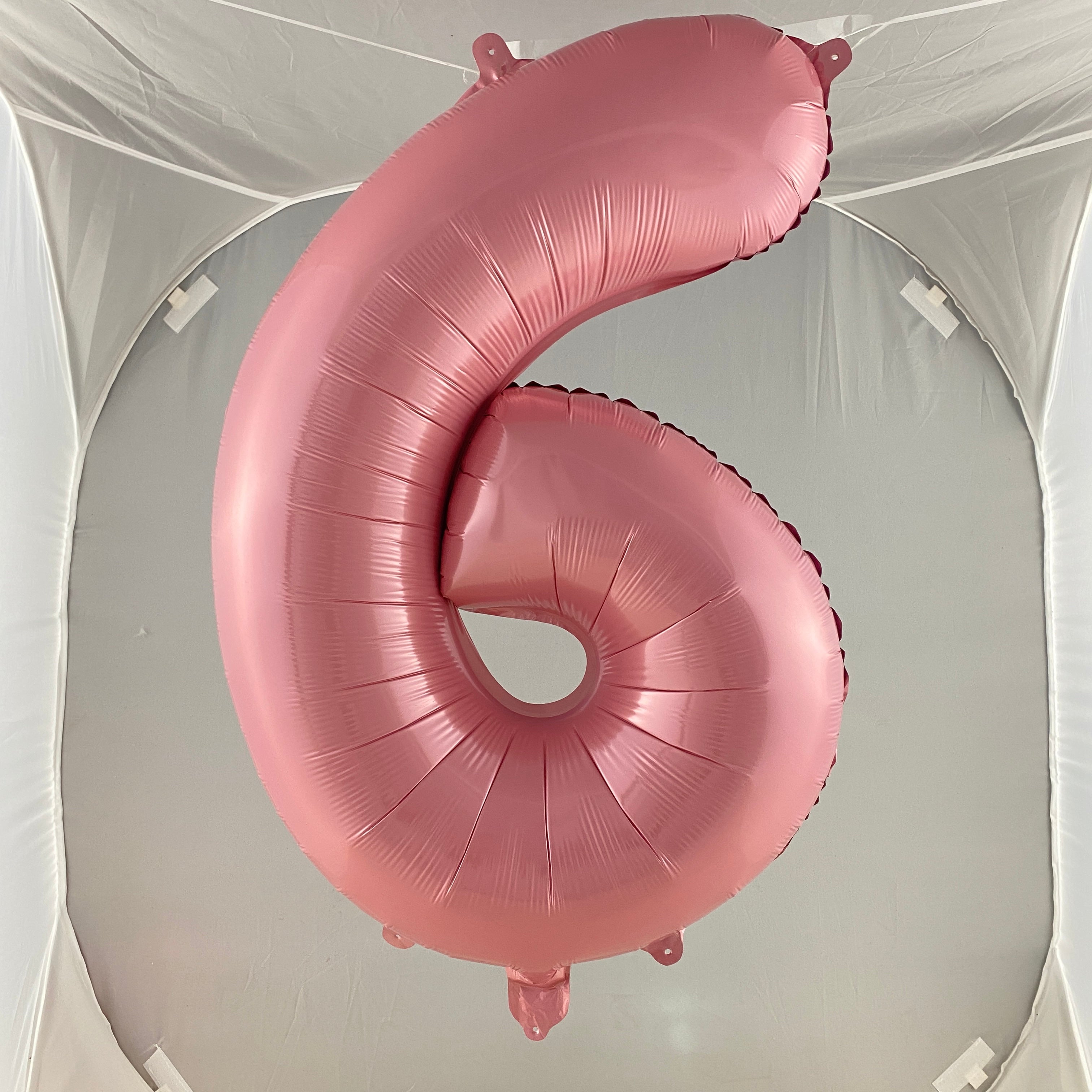 Pink Digit Foil Balloon No. 0 to 9