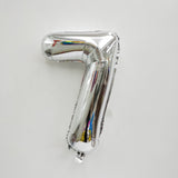 Silver Digit Foil Balloon No. 0 to 9
