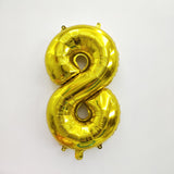 Gold Digit Foil Balloon No. 0 to 9