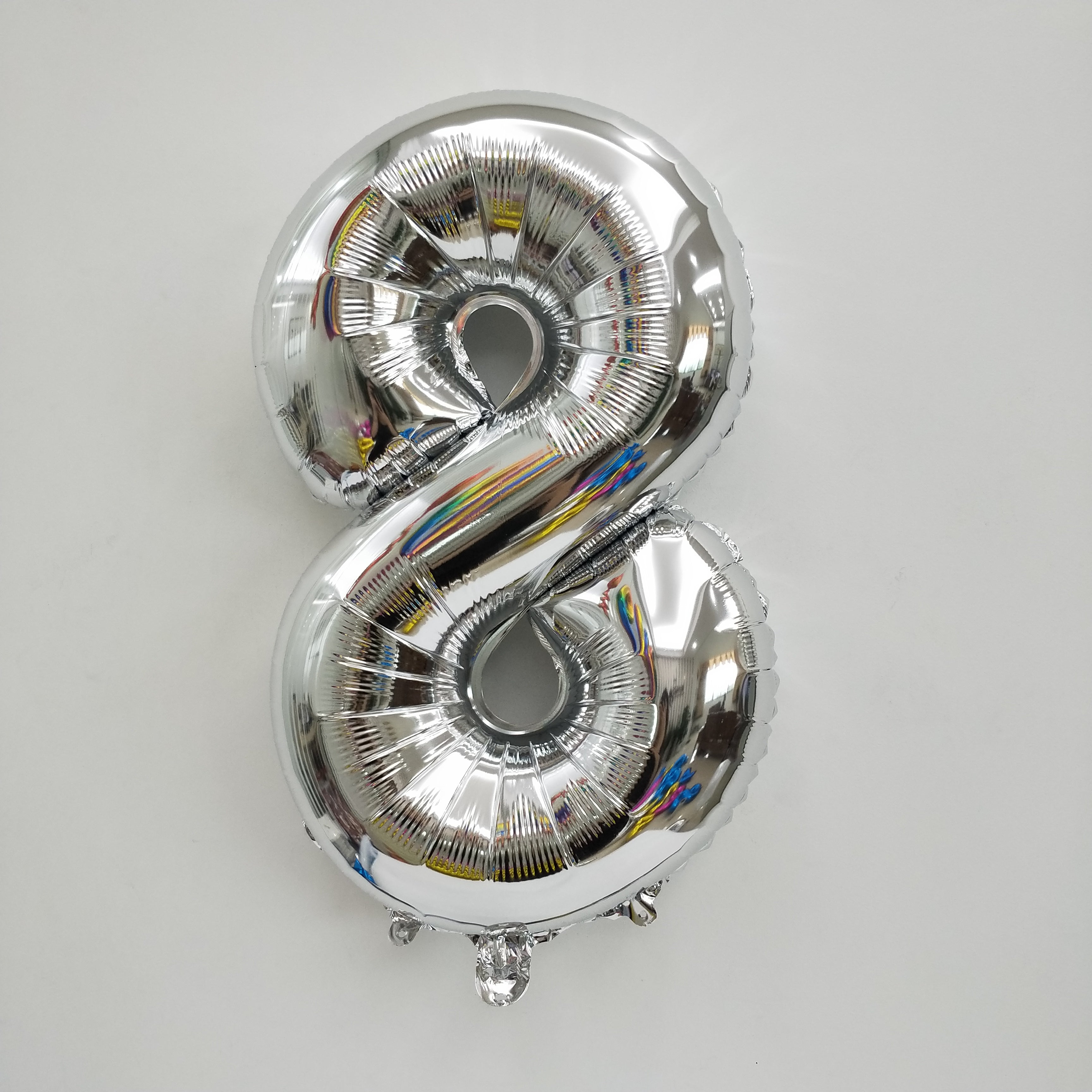 Silver Digit Foil Balloon No. 0 to 9