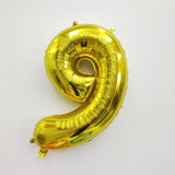 Gold Digit Foil Balloon No. 0 to 9