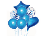 Blue Confetti Balloon Set-8pcs