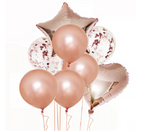 ROSE GOLD CONFETTI BALLOON SET -8pcs