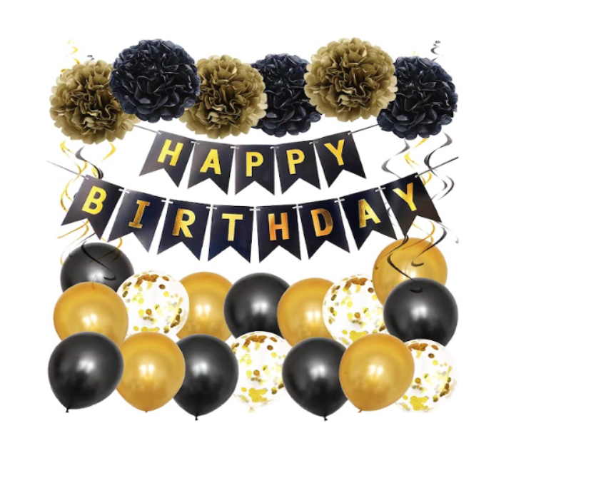 GOLD PARTY DECORATION SET