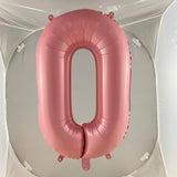 Pink Digit Foil Balloon No. 0 to 9