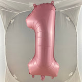 Pink Digit Foil Balloon No. 0 to 9