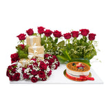 Red Roses with Gift Boxes  ورود حمراء مع علب الهدايا