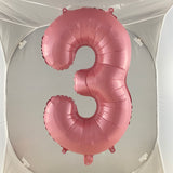 Pink Digit Foil Balloon No. 0 to 9