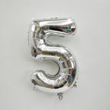 Silver Digit Foil Balloon No. 0 to 9