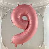 Pink Digit Foil Balloon No. 0 to 9