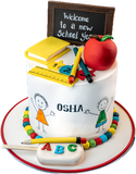 Back to School Drawing Cake | كيك العودة إلى المدرسة بتصميم الرسم