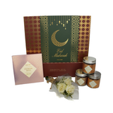 Baraka Dates & Nuts Hamper Medium with Mini Bouquet