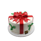 Christmas Bow Cake كعكة عيد الميلاد القوس