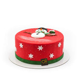 Christmas Red Snowman Cake كعكة رجل الثلج الحمراء لعيد الميلاد