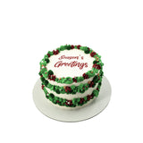 Christmas Season's Greetings Cake  كعكة تهنئة بمناسبة عيد الميلاد