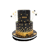 Gold Star New Year Cake كعكة النجمة الذهبية للعام الجديد