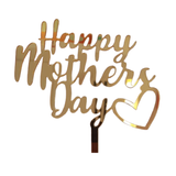 Happy Mother's Day Gold Topper غلاف ذهبي لعيد الأم السعيد