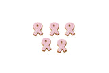 Pink October Ribbon Cookies - - Pack of 5 كوكيز شريط أكتوبر الوردي - عبوة من 5 قطع