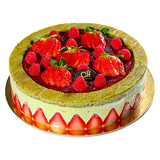 Strawberry pistachio Cake كيكة الفراولة بالفستق