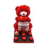 Valentine's Chocolate Jar & Teddy Combo جرة شوكولاتة عيد الحب مع تيدي كومبو