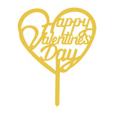 Valentines Day Heart Gold Topper عيد الحب القلب الذهب توبر