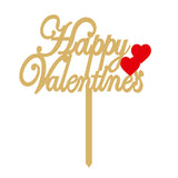 Happy Valentines Gold Topper سعيد عيد الحب الذهب توبر